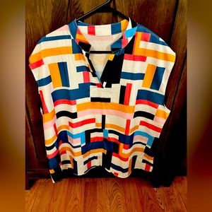 2xl colorful short sleeve top
